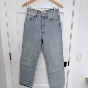 Agolde Pale Blue Relaxed Straight Jeans